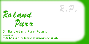 roland purr business card